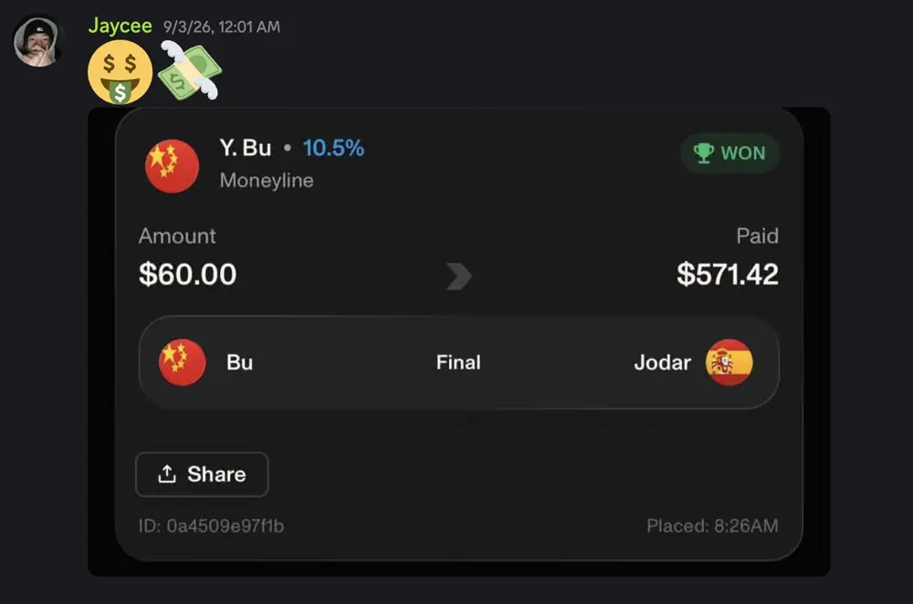 Member bet slip 3 shared in the community